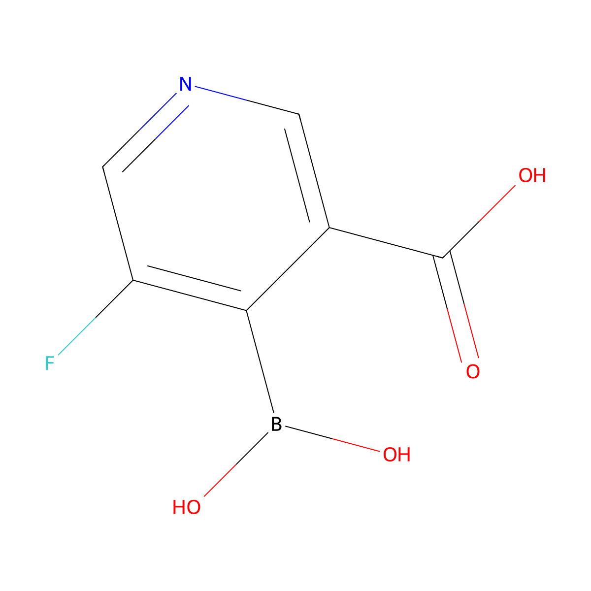 4-Borono-5-fluoronicotinic acid molecular structure, CAS 1072952-47-6