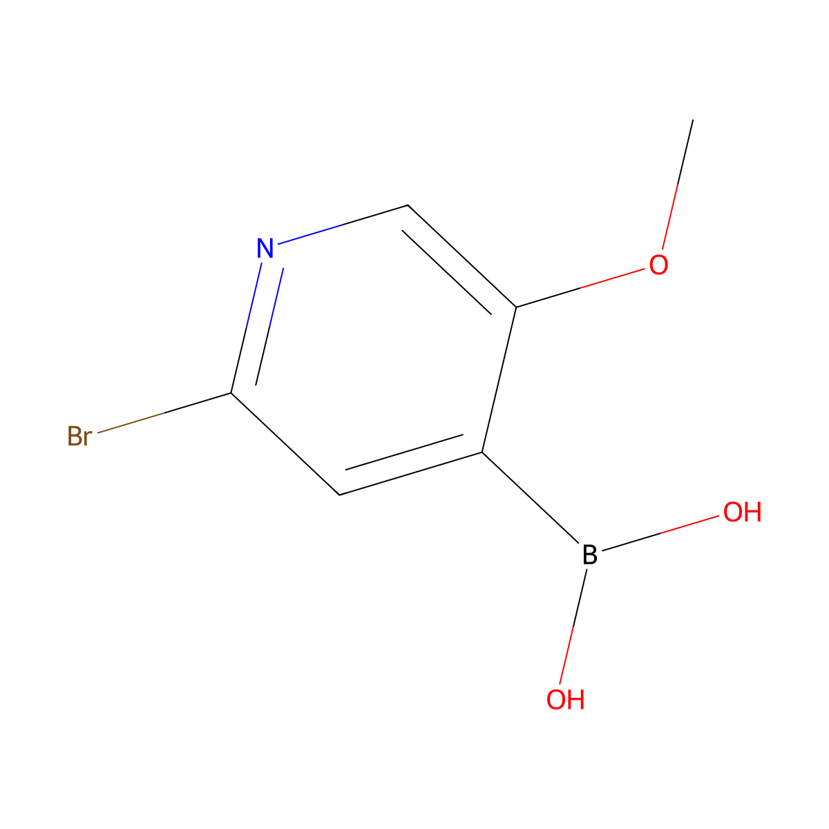 (2-Bromo-5-methoxypyridin-4-yl)boronic acid molecular structure, CAS 1072952-48-7