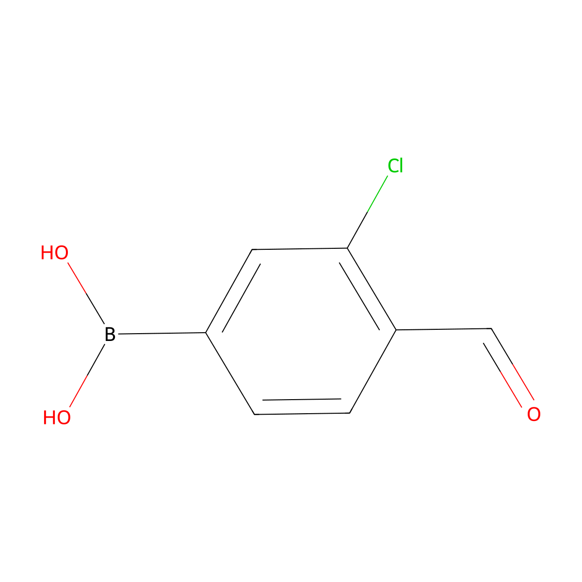 3-Chloro-4-formylphenylboronic acid molecular structure, CAS 1072952-53-4