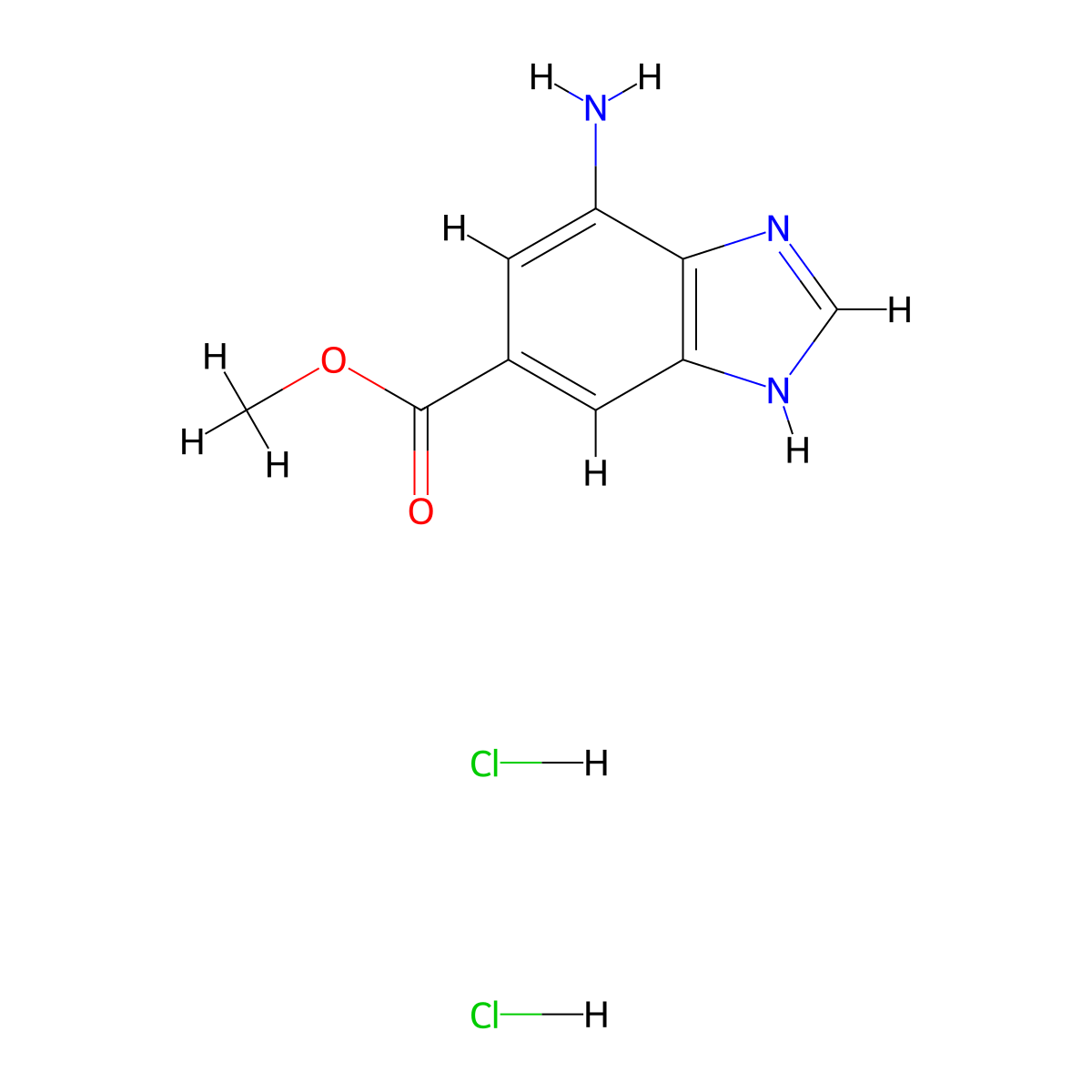 methyl 4-amino-1{H}-benzimidazole-6-carboxylate molecular structure, CAS 1072959-24-0