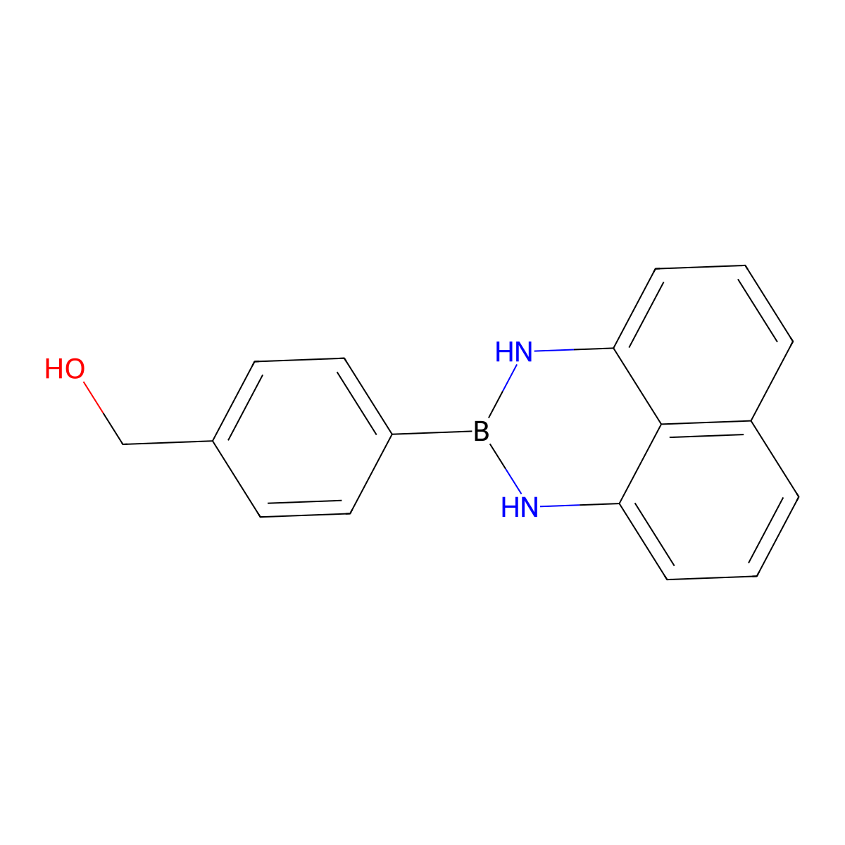 (4-{2,4-Diaza-3-boratricyclo[7.3.1.0^{5,13}]trideca-1(13),5,7,9,11-pentaen-3-yl}phenyl)methanol molecular structure, CAS 1072960-84-9