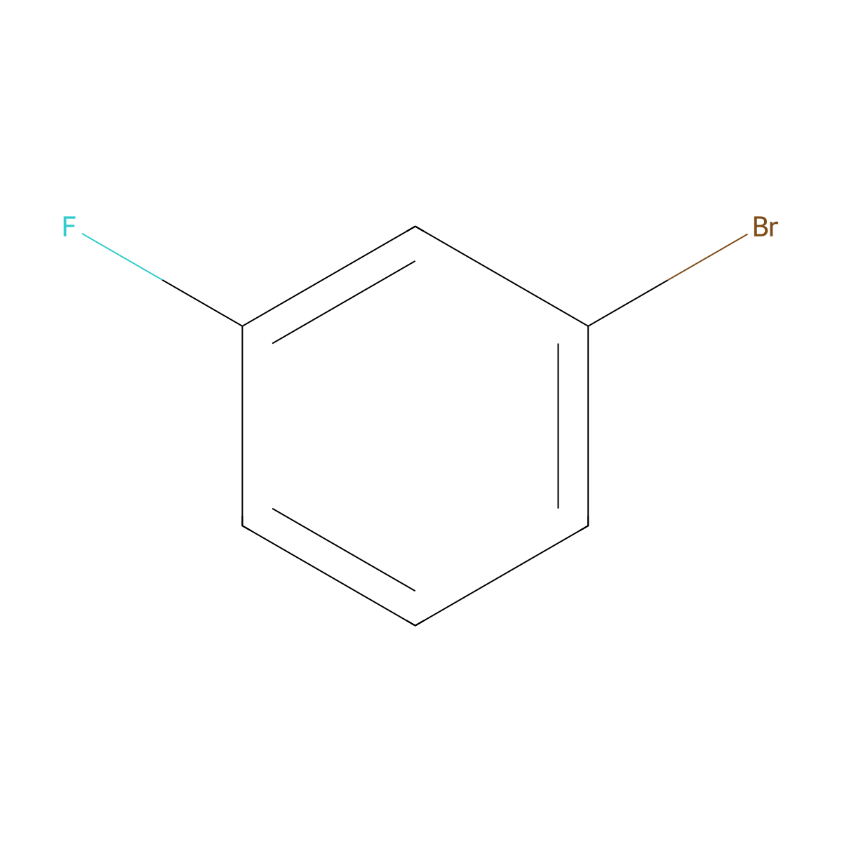 1-Bromo-3-fluorobenzene molecular structure, CAS 1073-06-9