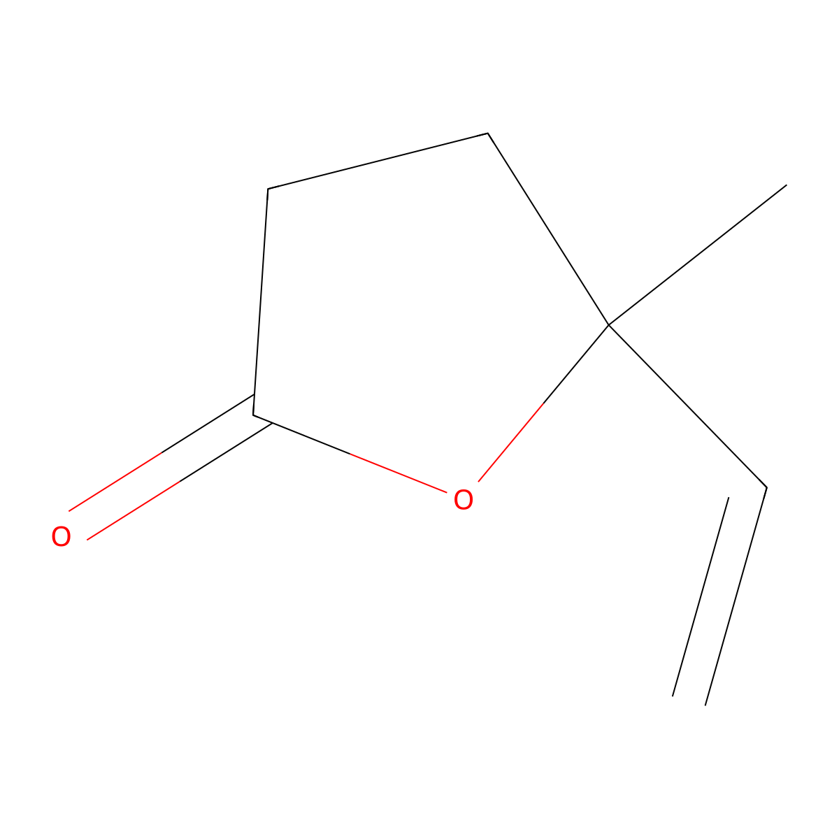 4-HYDROXY-4-METHYL-5-HEXENOIC ACID gamma LACTONE molecular structure, CAS 1073-11-6