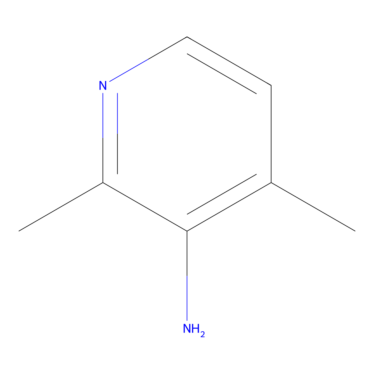 2,4-Dimethylpyridin-3-amine molecular structure, CAS 1073-21-8