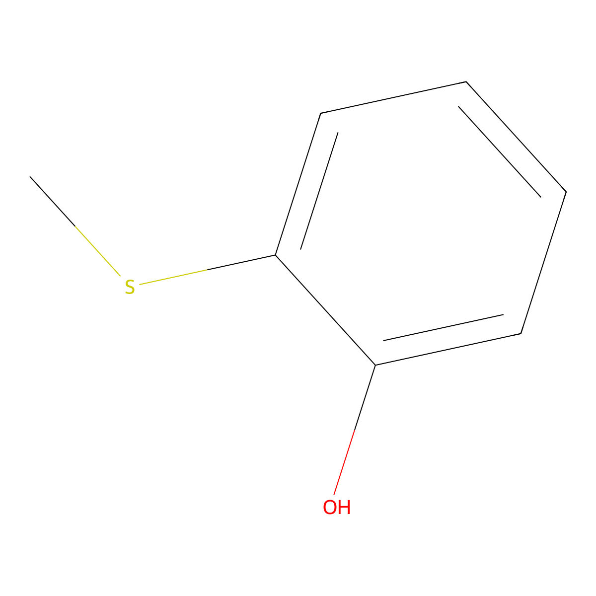 o-(Methylthio)phenol molecular structure, CAS 1073-29-6