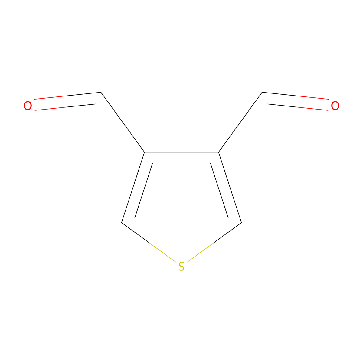 Thiophene-3,4-dicarbaldehyde molecular structure, CAS 1073-31-0