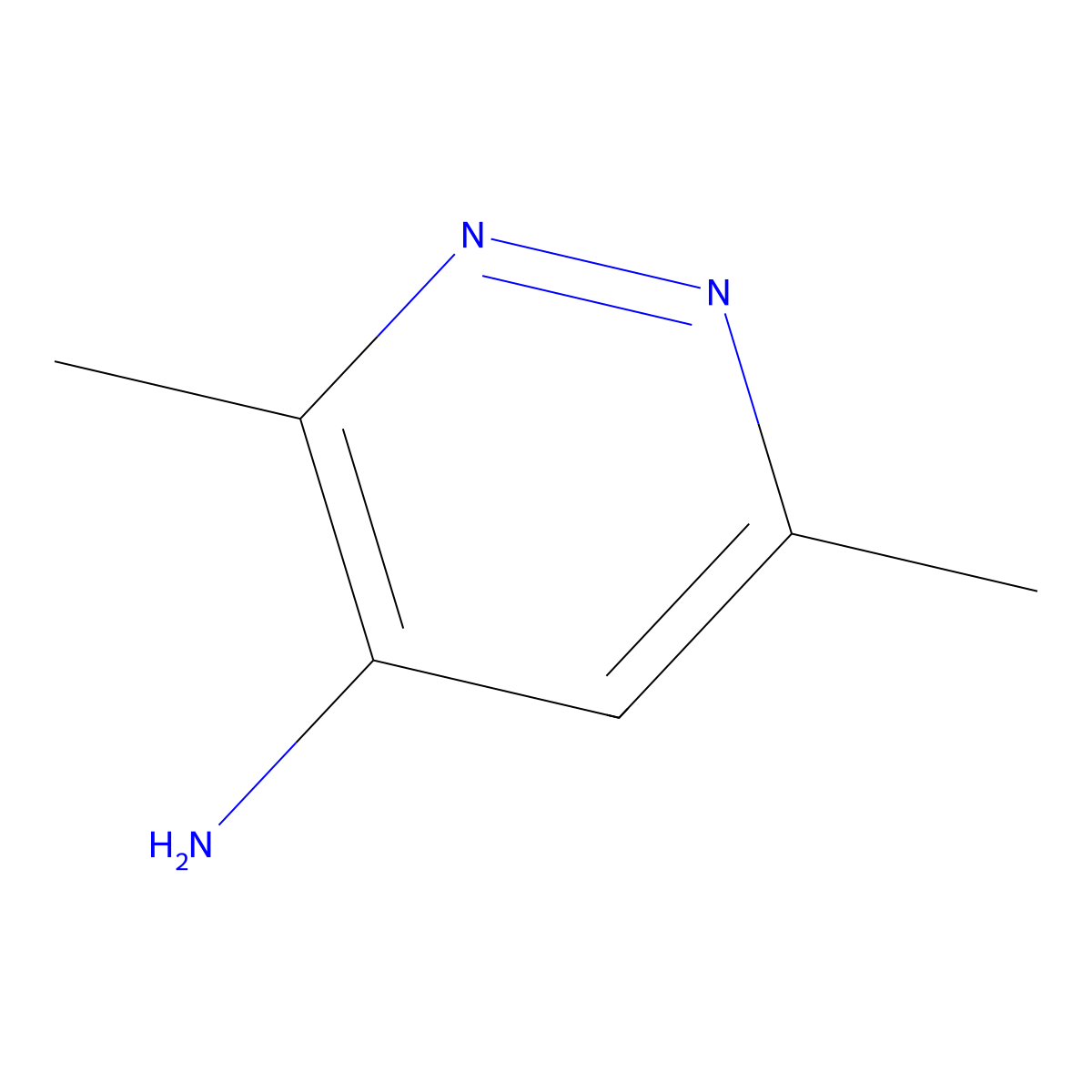 3,6-Dimethylpyridazin-4-amine molecular structure, CAS 1073-36-5