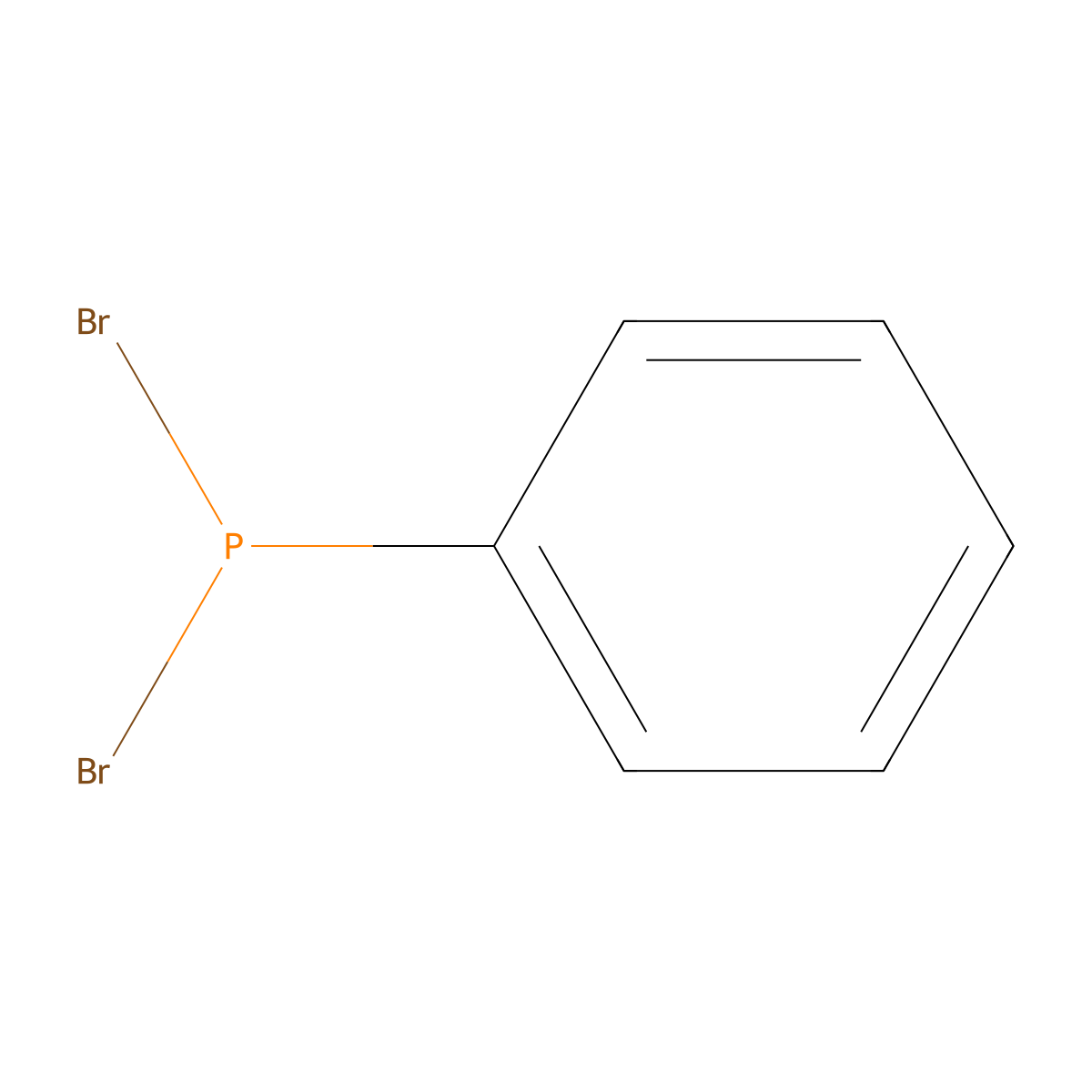 Dibromophenylphosphine molecular structure, CAS 1073-47-8