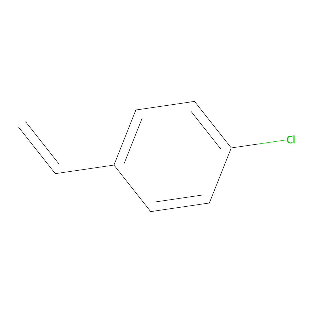 4-Chlorostyrene molecular structure, CAS 1073-67-2
