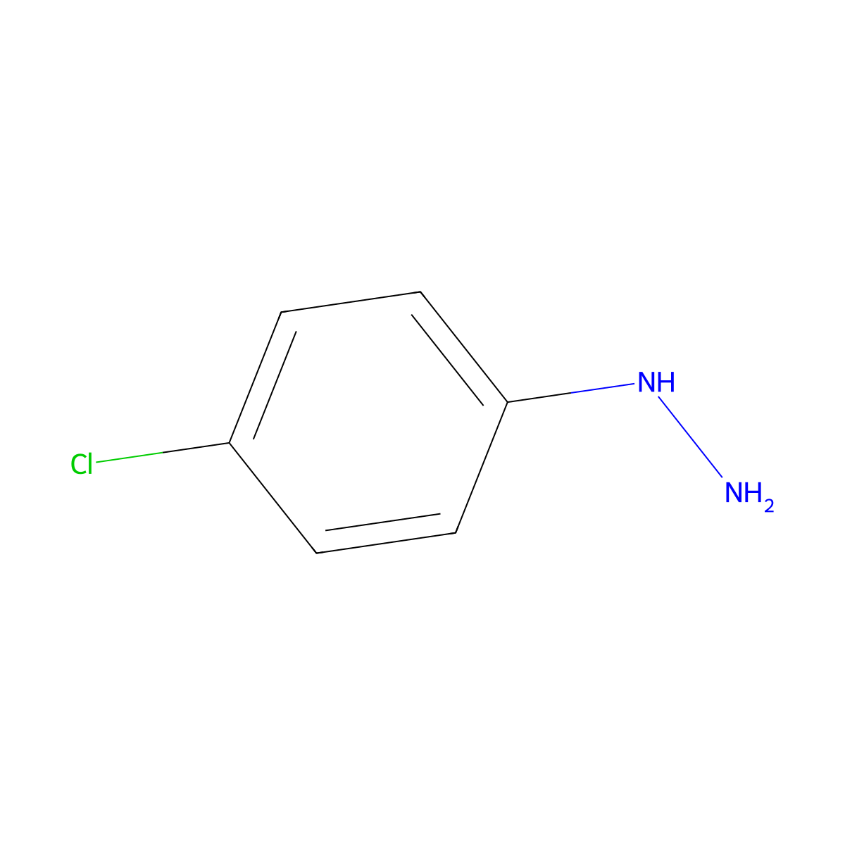 (4-Chlorophenyl)hydrazine molecular structure, CAS 1073-69-4