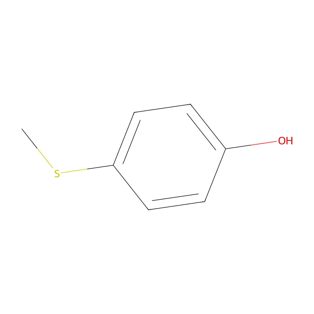 4-(Methylthio)phenol molecular structure, CAS 1073-72-9