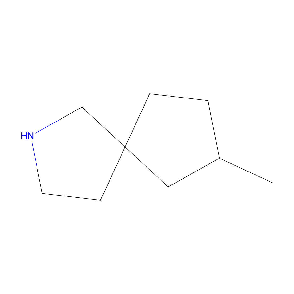 7-Methyl-2-azaspiro[4.4]nonane molecular structure, CAS 1073-88-7