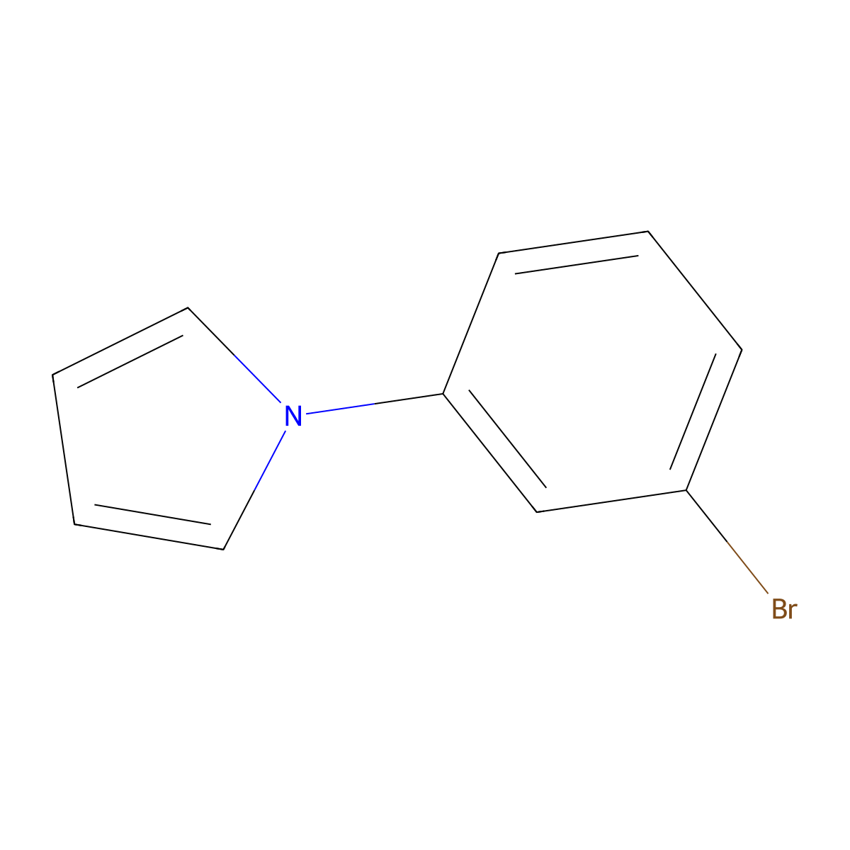 1-(3-bromophenyl)-1H-pyrrole molecular structure, CAS 107302-22-7