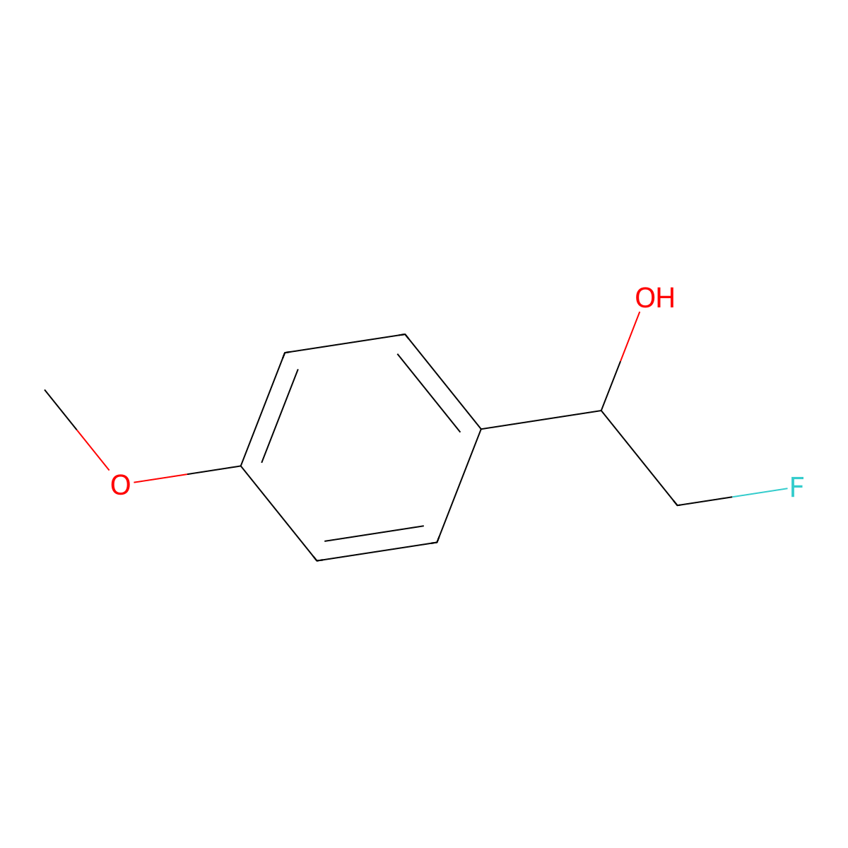(1R)-2-Fluoro-1-(4-methoxyphenyl)ethan-1-ol molecular structure, CAS 1073056-07-1