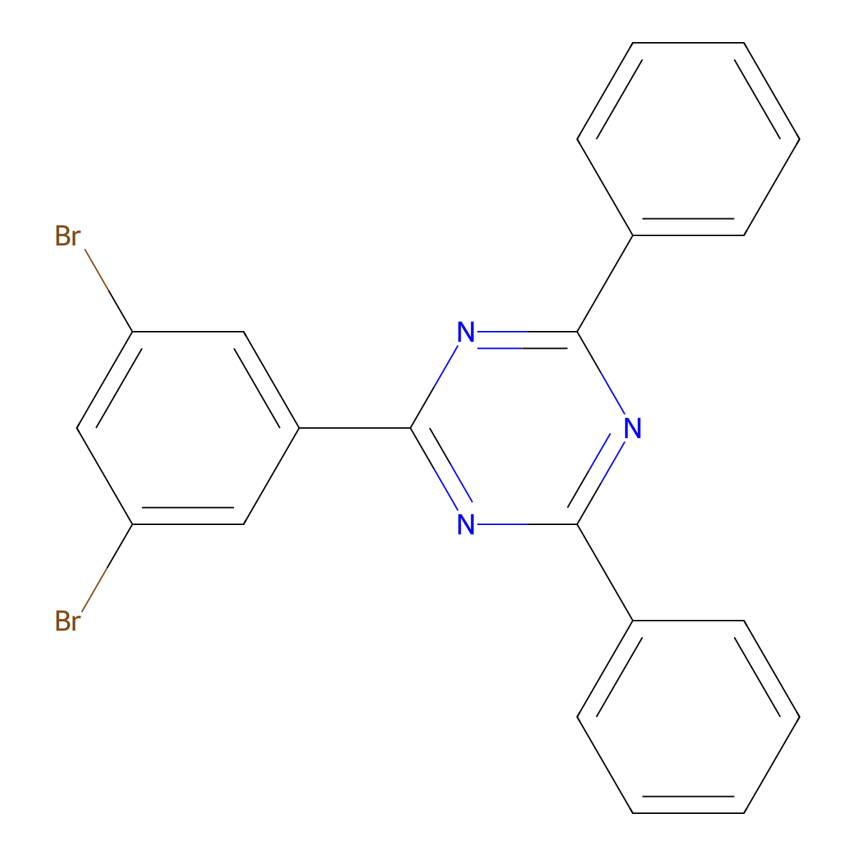 2-(3,5-Dibromophenyl)-4,6-diphenyl-1,3,5-triazine molecular structure, CAS 1073062-59-5