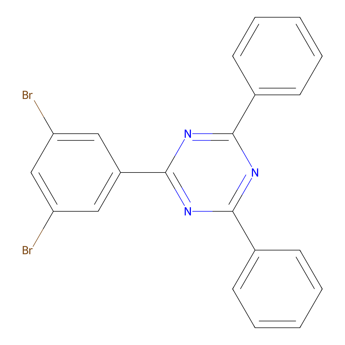 2-(3,5-Dibromophenyl)-4,6-diphenyl-1,3,5-triazine molecular structure, CAS 1073062-59-5