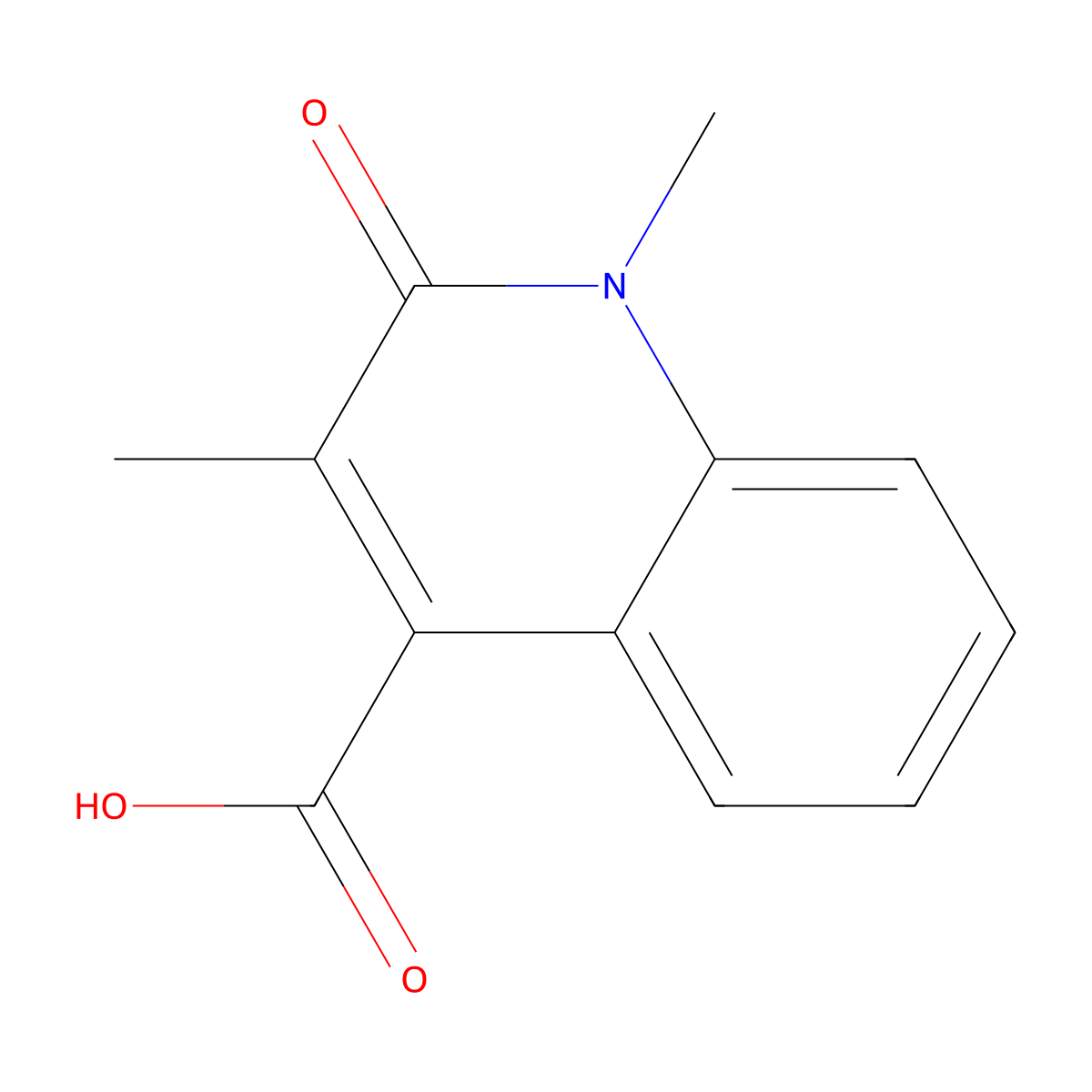 1,3-Dimethyl-2-oxo-1,2-dihydroquinoline-4-carboxylic acid molecular structure, CAS 1073071-78-9