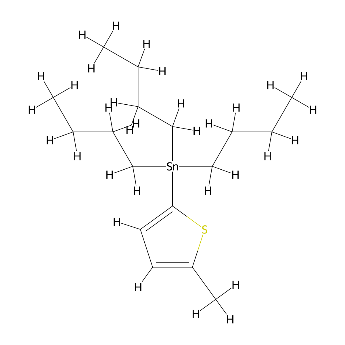 5-Methyl-2-tributylstannylthiophene molecular structure, CAS 107311-67-1