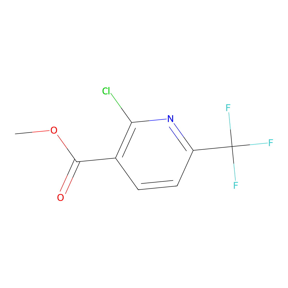 Methyl 2-chloro-6-(trifluoromethyl)pyridine-3-carboxylate molecular structure, CAS 1073129-57-3