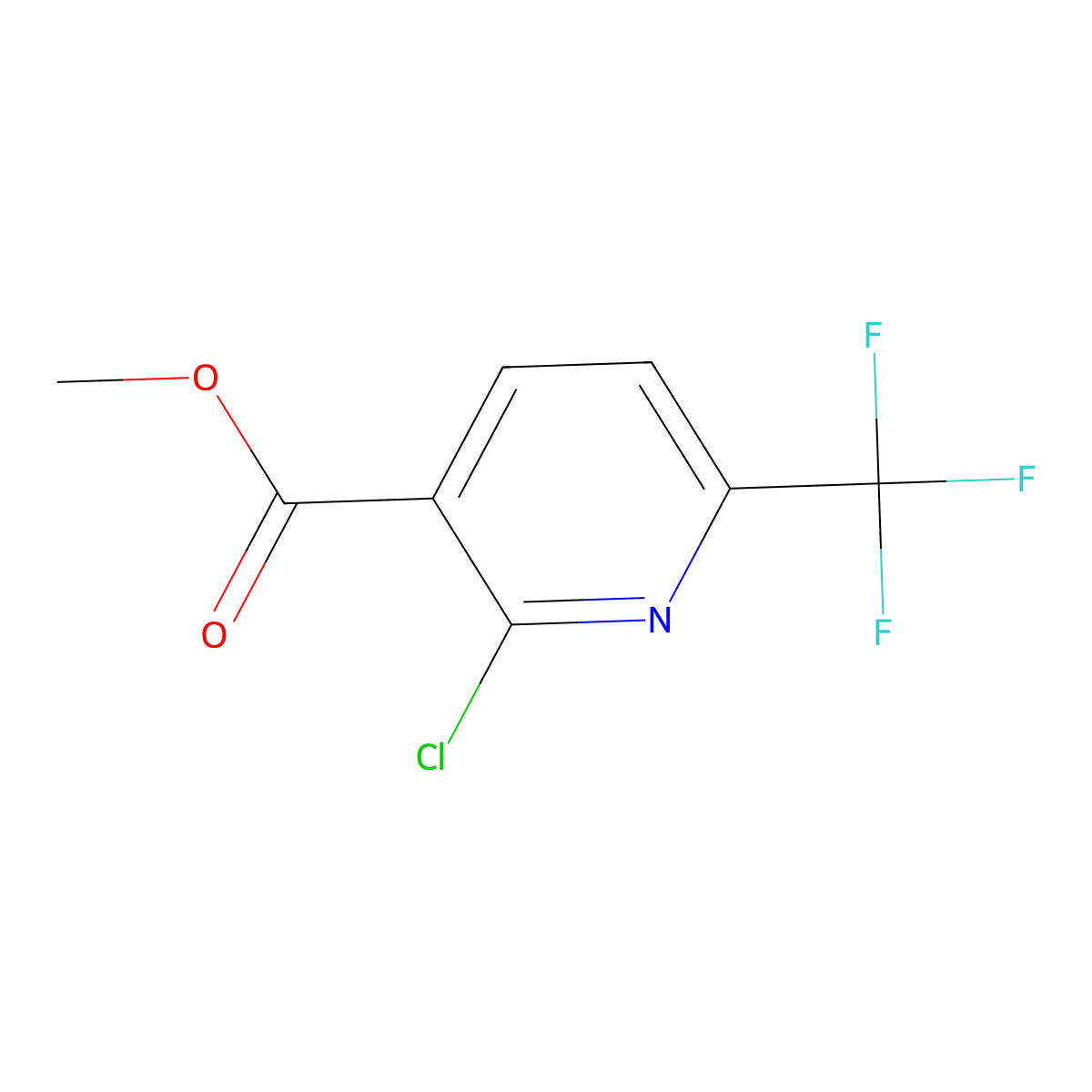 Methyl 2-chloro-6-(trifluoromethyl)pyridine-3-carboxylate molecular structure, CAS 1073129-57-3