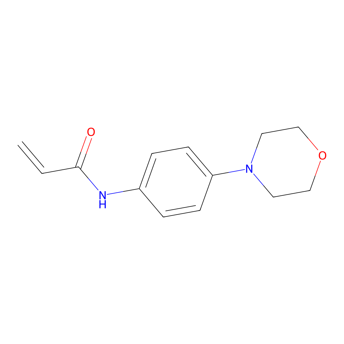 N-[4-(morpholin-4-yl)phenyl]prop-2-enamide molecular structure, CAS 107314-55-6