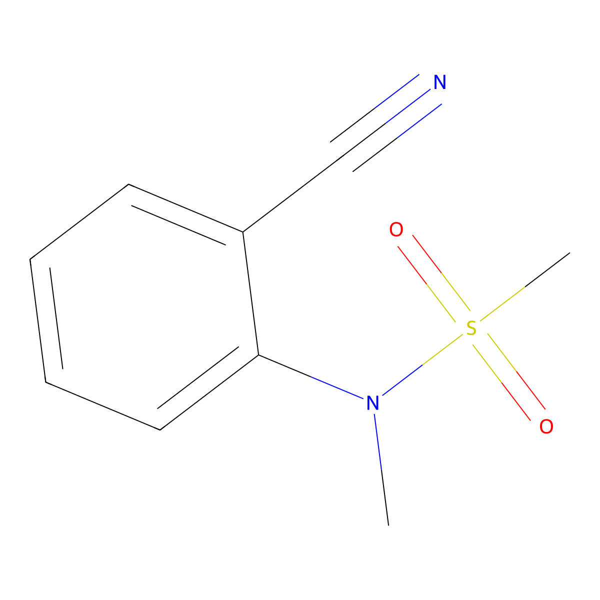N-(2-cyanophenyl)-N-methylmethanesulfonamide molecular structure, CAS 1073159-70-2