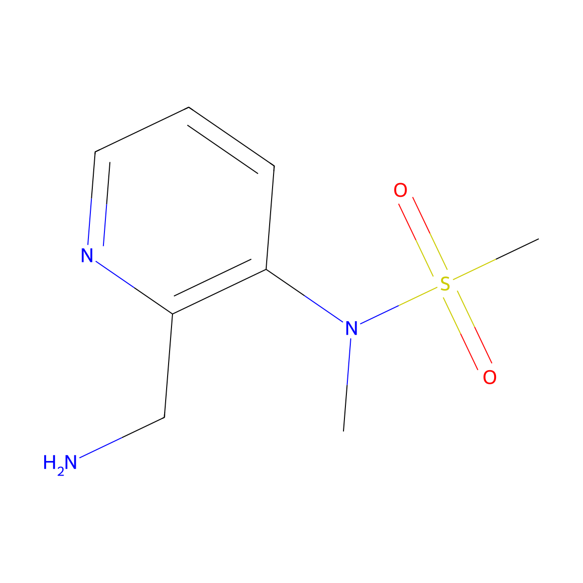 N-(2-(Aminomethyl)pyridin-3-yl)-N-methylmethanesulfonamide molecular structure, CAS 1073159-71-3