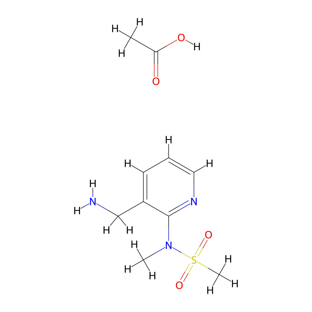 N-(3-(Aminomethyl)pyridin-2-yl)-N-methylmethanesulfonamide acetate molecular structure, CAS 1073159-75-7
