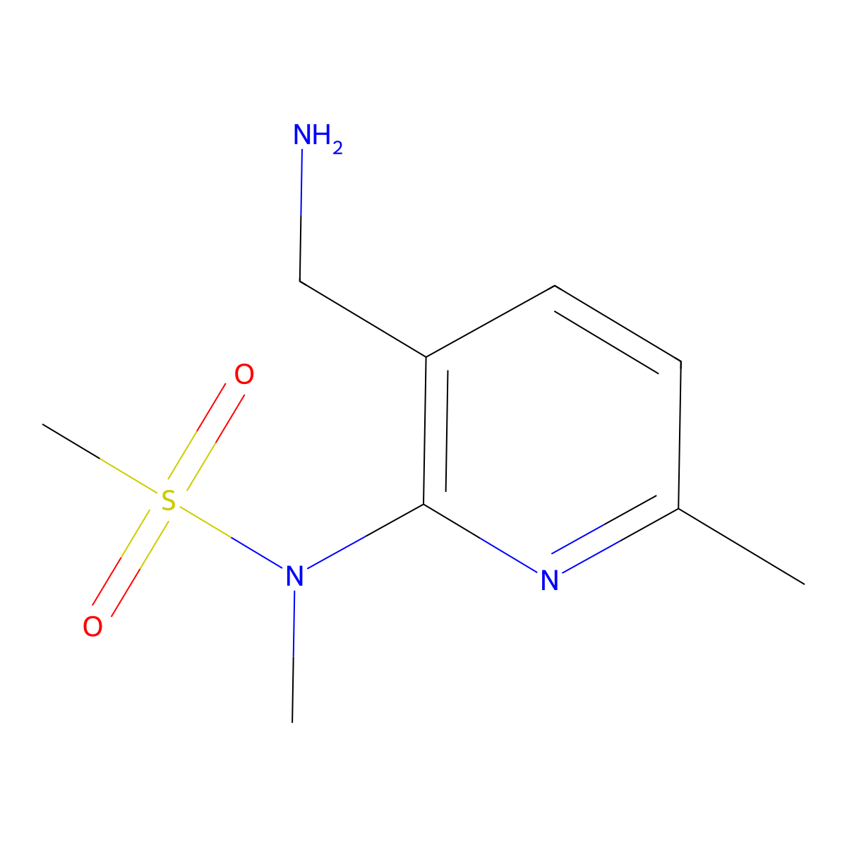 N-(3-(Aminomethyl)-6-methylpyridin-2-YL)-N-methylmethanesulfonamide molecular structure, CAS 1073159-97-3