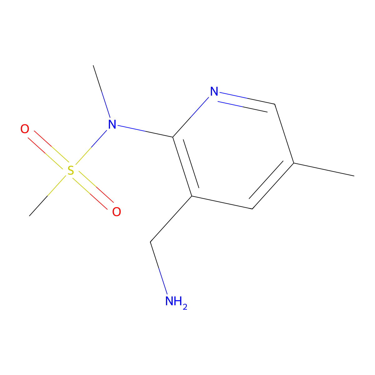 N-(3-(Aminomethyl)-5-methylpyridin-2-YL)-N-methylmethanesulfonamide molecular structure, CAS 1073160-00-5