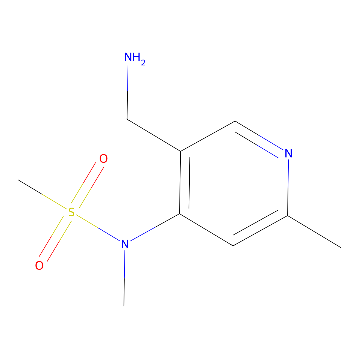N-(5-(aminomethyl)-2-methylpyridin-4-yl)-n-methylmethanesulfonamide molecular structure, CAS 1073160-04-9