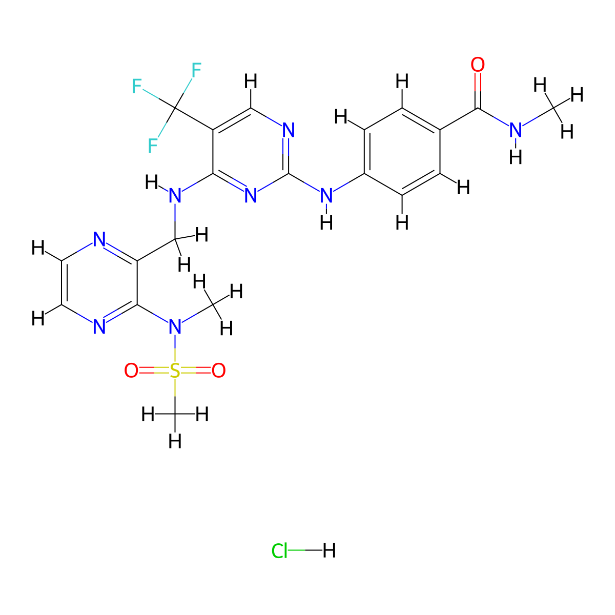 Defactinib hydrochloride molecular structure, CAS 1073160-26-5