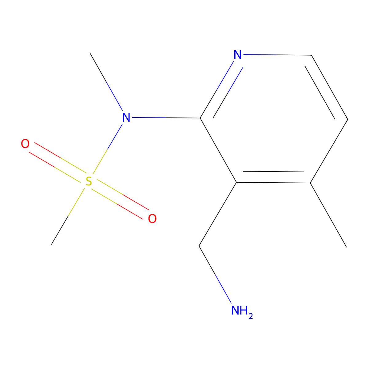 N-(3-(Aminomethyl)-4-methylpyridin-2-YL)-N-methylmethanesulfonamide molecular structure, CAS 1073168-54-3