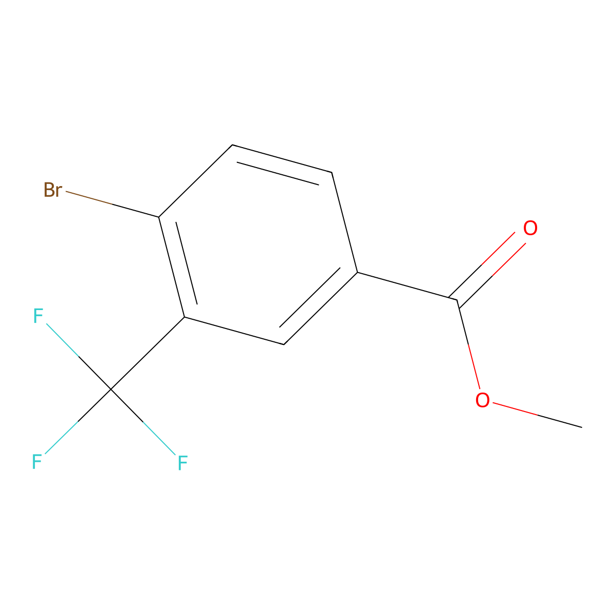 Methyl 4-bromo-3-(trifluoromethyl)benzoate molecular structure, CAS 107317-58-8