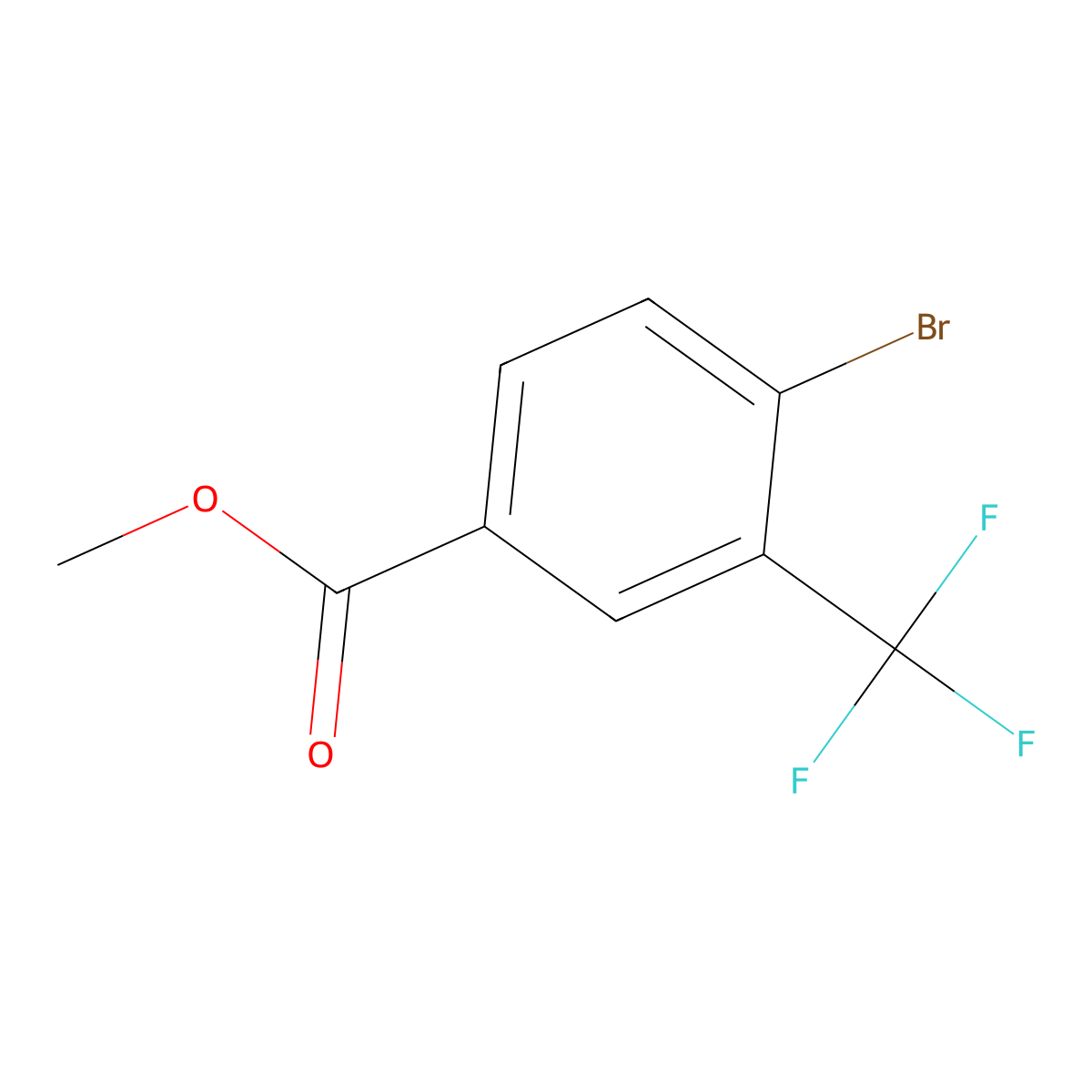 Methyl 4-bromo-3-(trifluoromethyl)benzoate molecular structure, CAS 107317-58-8
