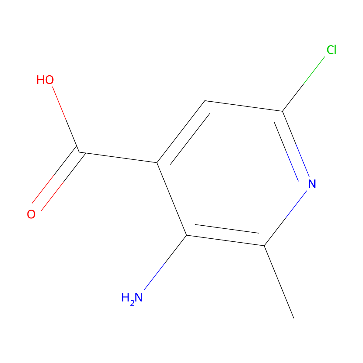 3-Amino-6-chloro-2-methylisonicotinic acid molecular structure, CAS 1073182-66-7