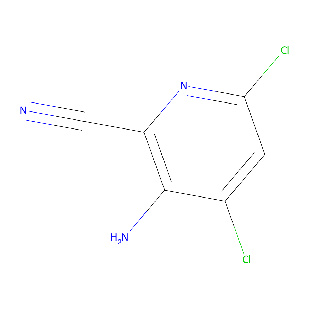3-Amino-4,6-dichloropicolinonitrile molecular structure, CAS 1073182-86-1