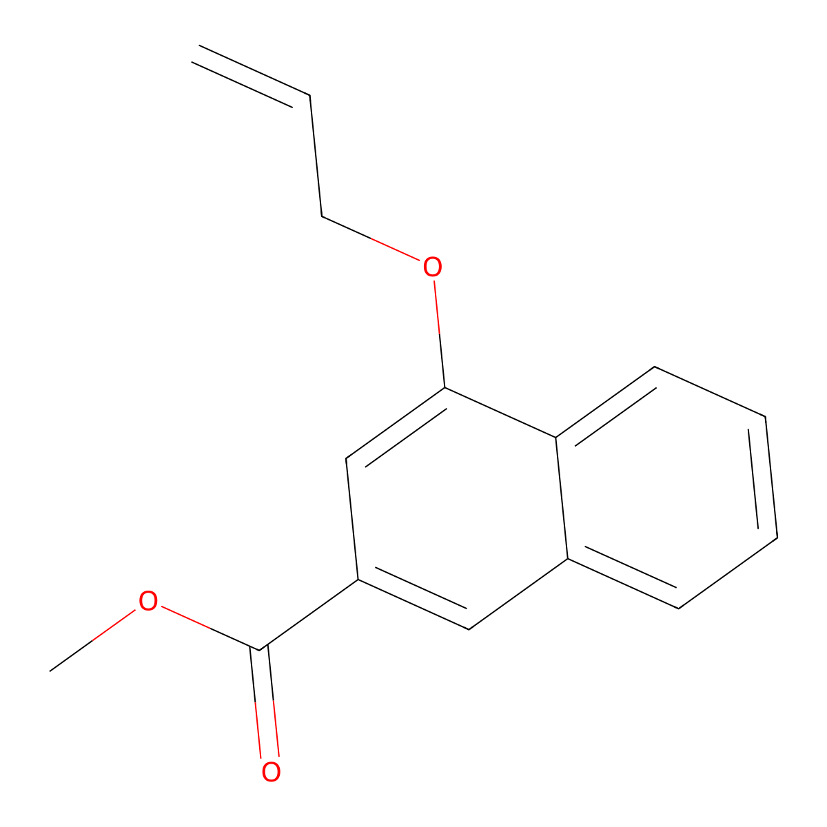 4-(2-Propen-1-yloxy)-2-naphthalenecarboxylic acid methyl ester molecular structure, CAS 1073252-43-3