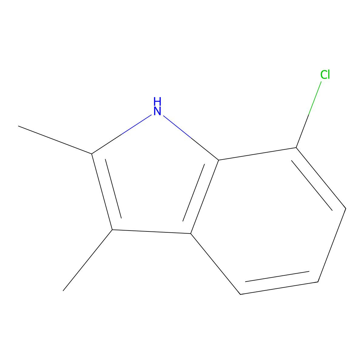 7-chloro-2,3-dimethyl-1H-indole molecular structure, CAS 107327-44-6