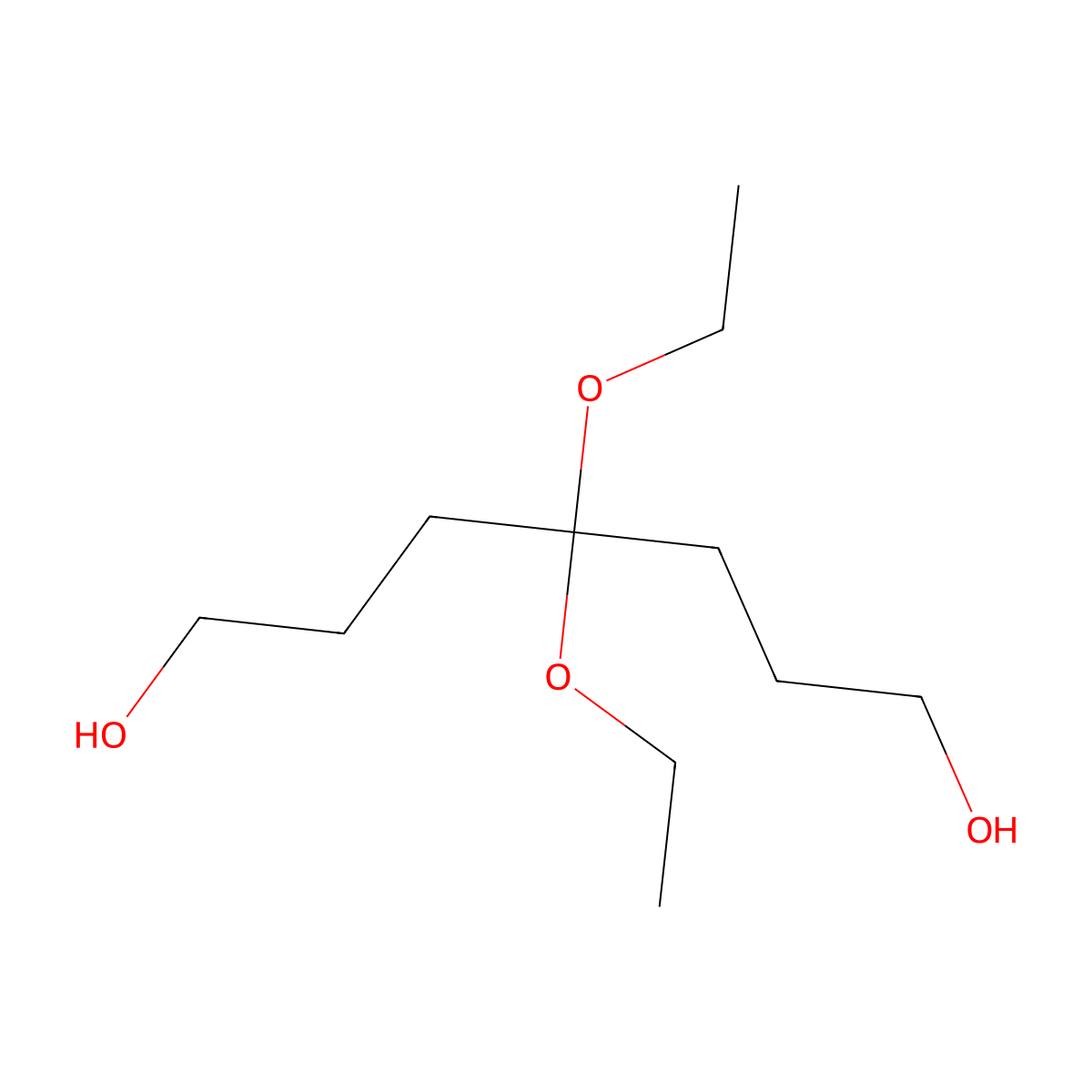 4,4-Diethoxyheptane-1,7-diol molecular structure, CAS 1073279-48-7