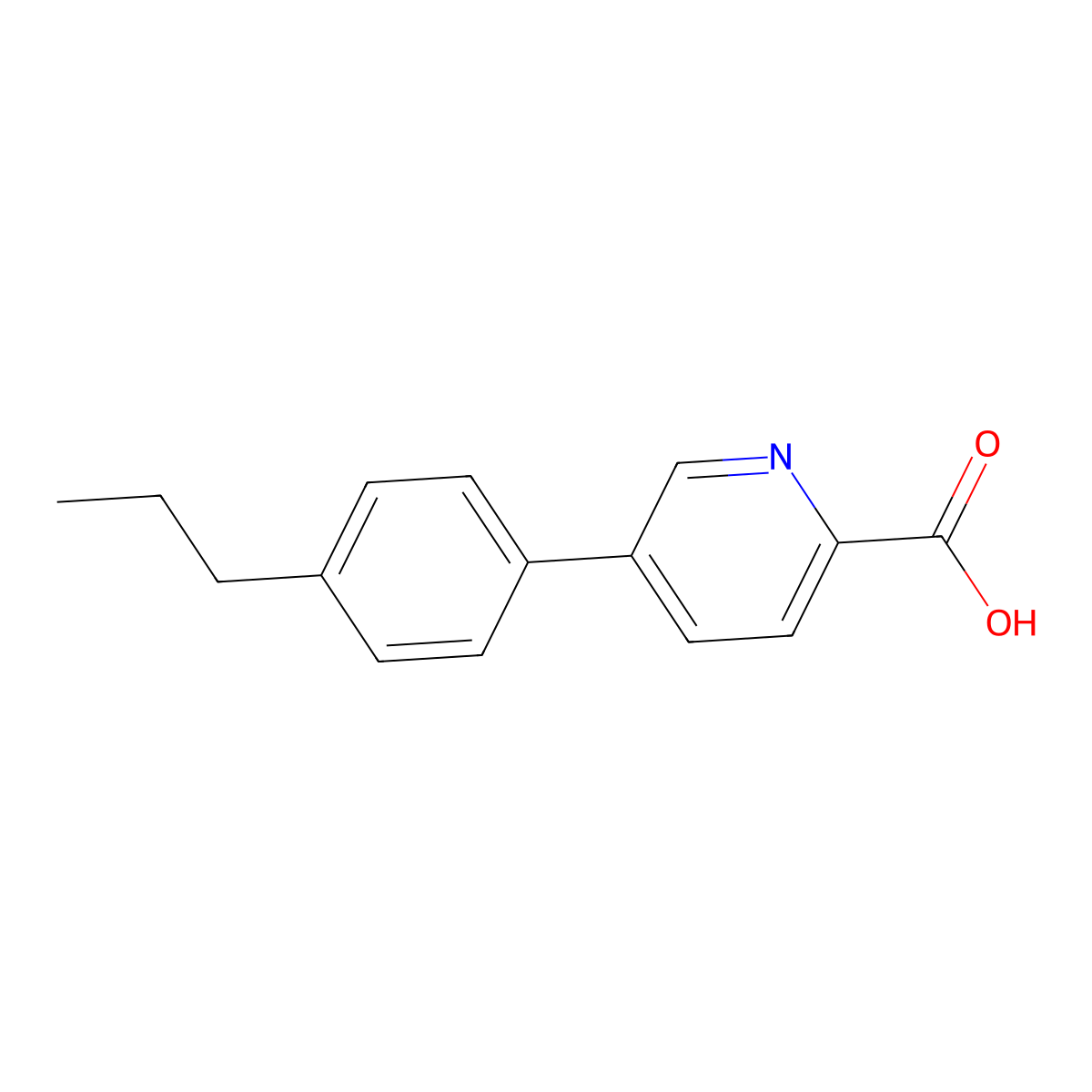5-(4-Propylphenyl)picolinic acid molecular structure, CAS 1073312-20-5