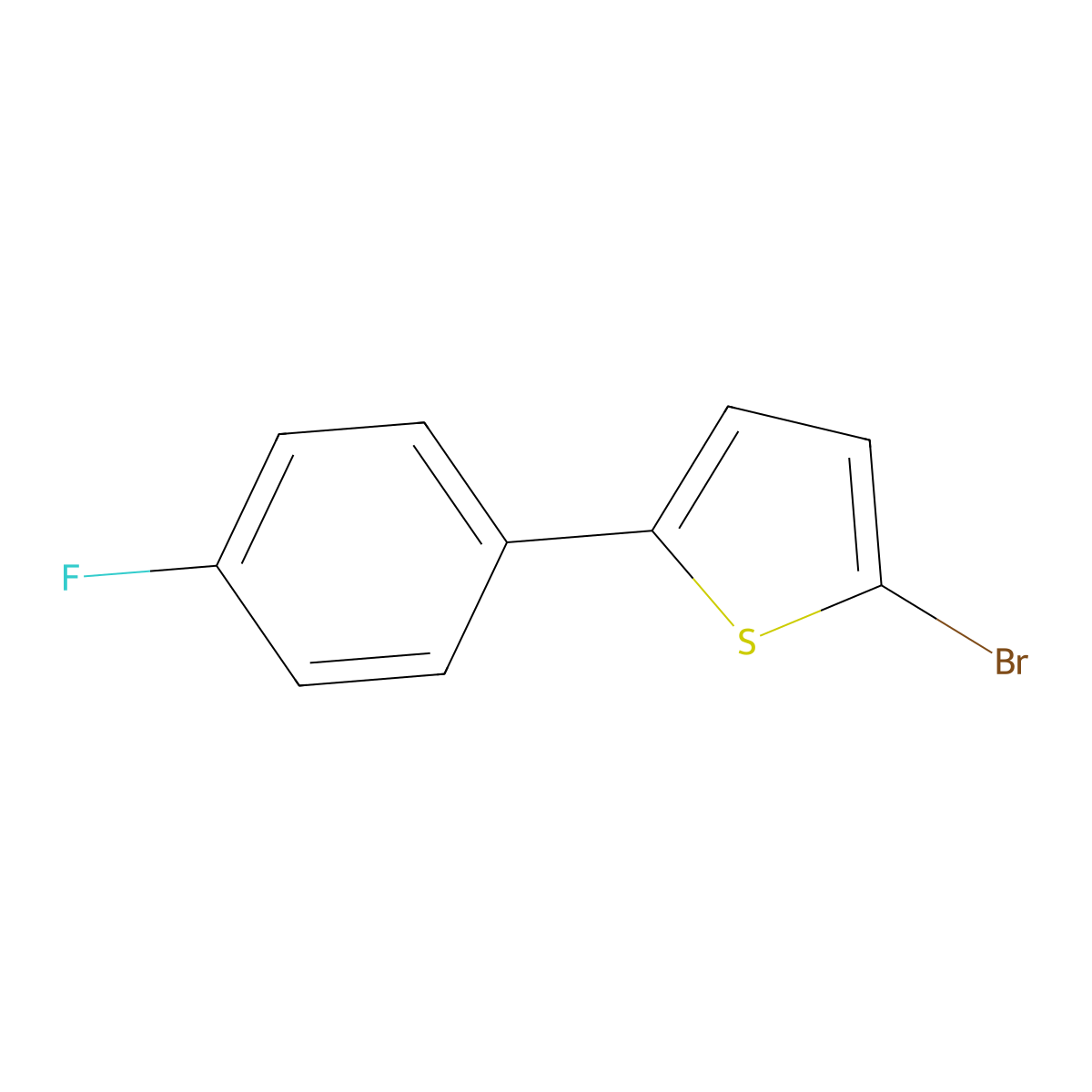 2-Bromo-5-(4-fluorophenyl)thiophene molecular structure, CAS 1073313-97-9