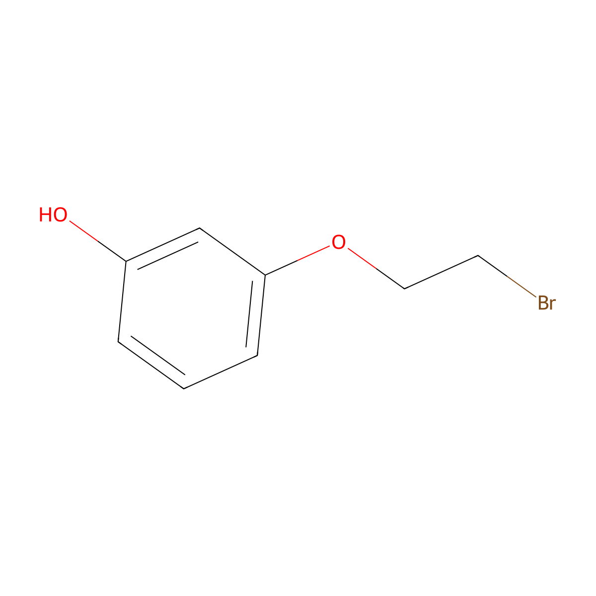 3-(2-Bromoethoxy)phenol molecular structure, CAS 107332-83-2