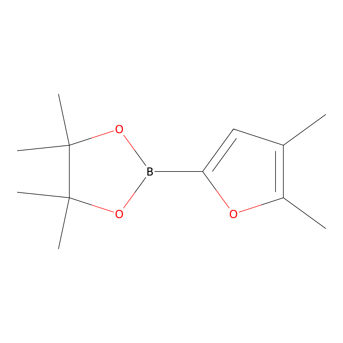 2-(4,5-Dimethylfuran-2-YL)-4,4,5,5-tetramethyl-1,3,2-dioxaborolane molecular structure, CAS 1073338-90-5