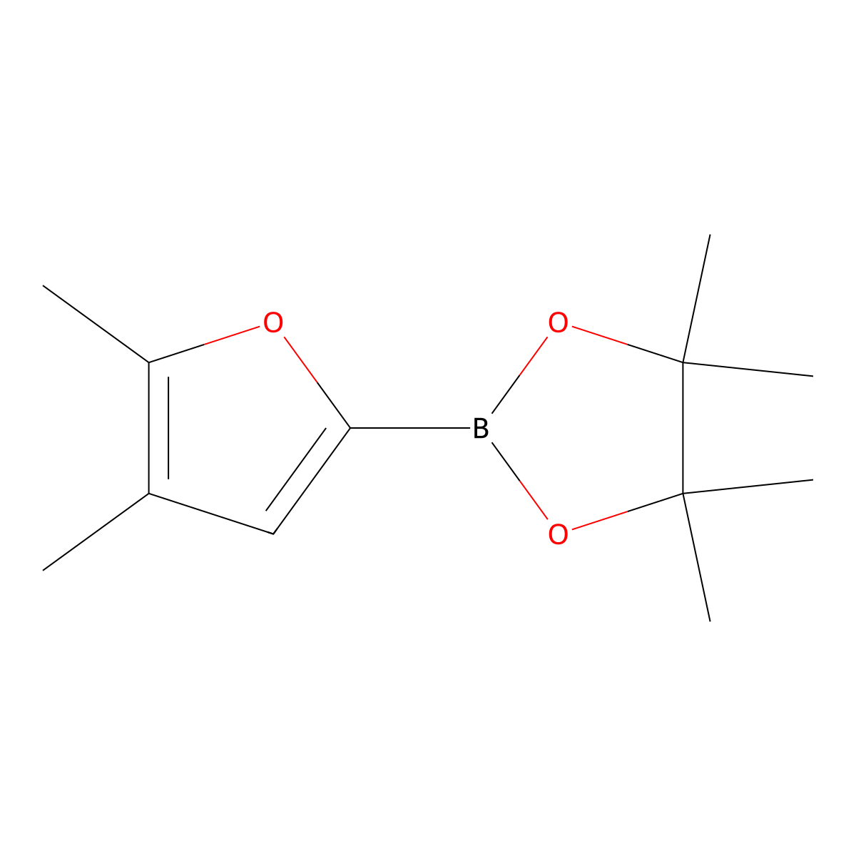2-(4,5-Dimethylfuran-2-YL)-4,4,5,5-tetramethyl-1,3,2-dioxaborolane molecular structure, CAS 1073338-90-5