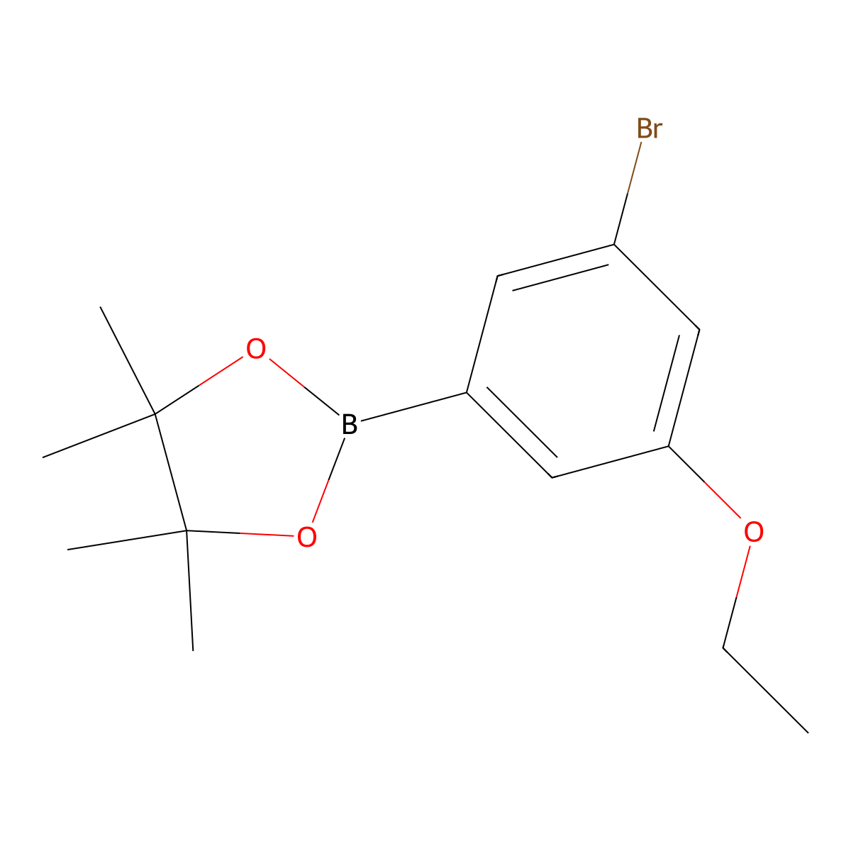 2-(3-Bromo-5-ethoxyphenyl)-4,4,5,5-tetramethyl-1,3,2-dioxaborolane molecular structure, CAS 1073339-03-3
