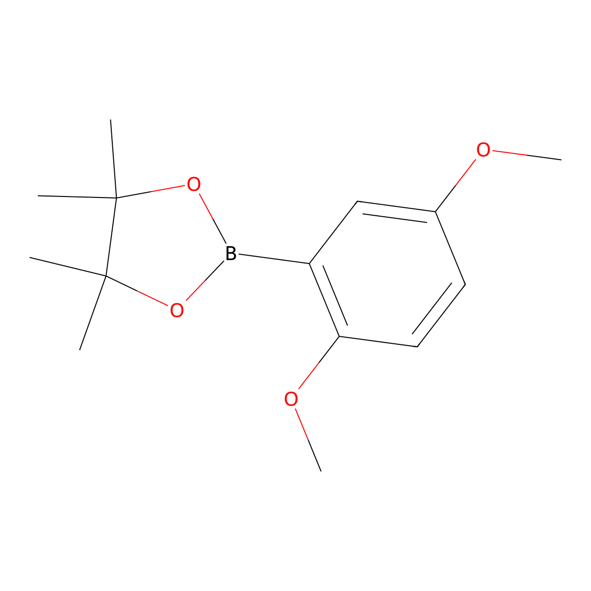 2-(2,5-Dimethoxyphenyl)-4,4,5,5-tetramethyl-1,3,2-dioxaborolane molecular structure, CAS 1073339-07-7