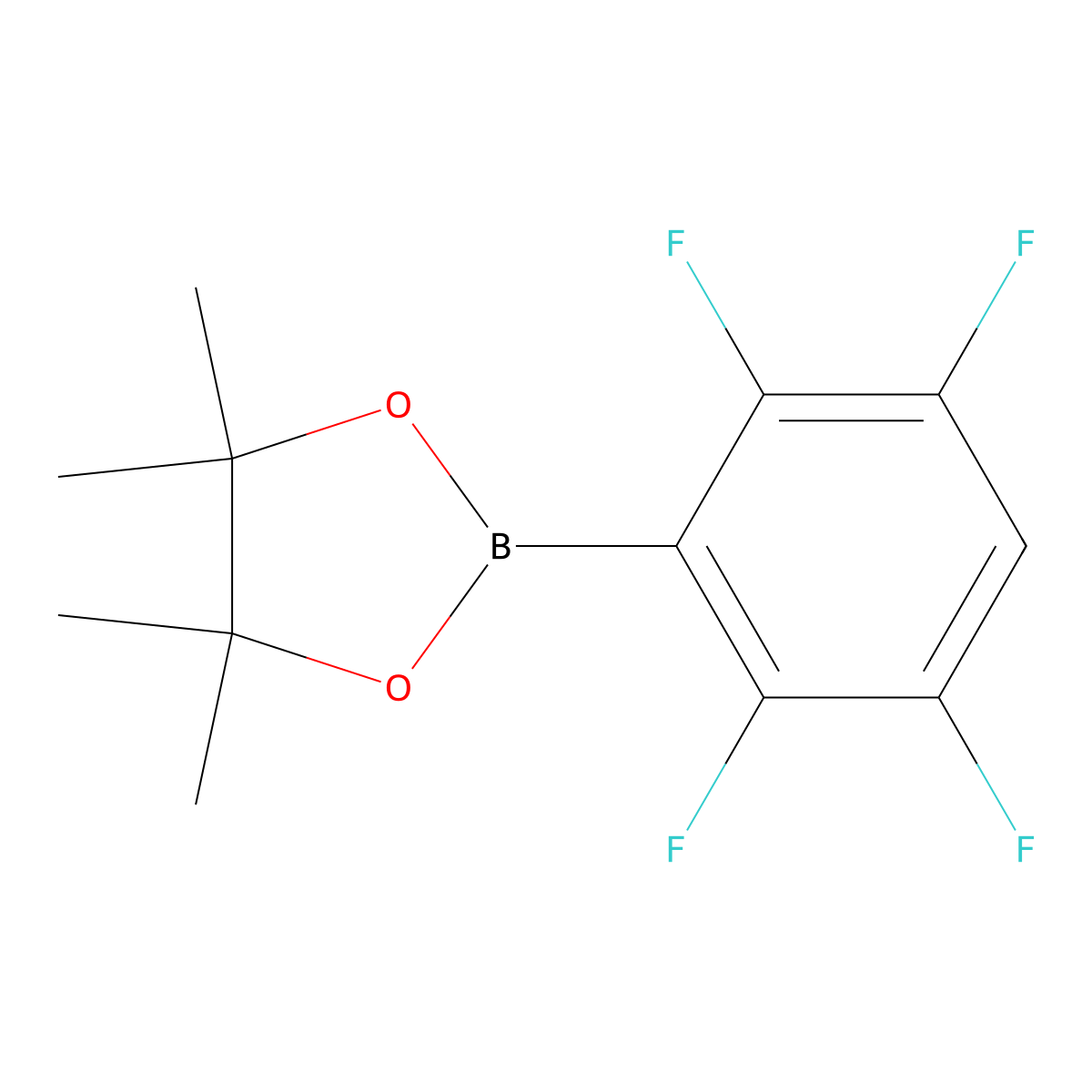 4,4,5,5-Tetramethyl-2-(2,3,5,6-tetrafluorophenyl)-1,3,2-dioxaborolane molecular structure, CAS 1073339-11-3