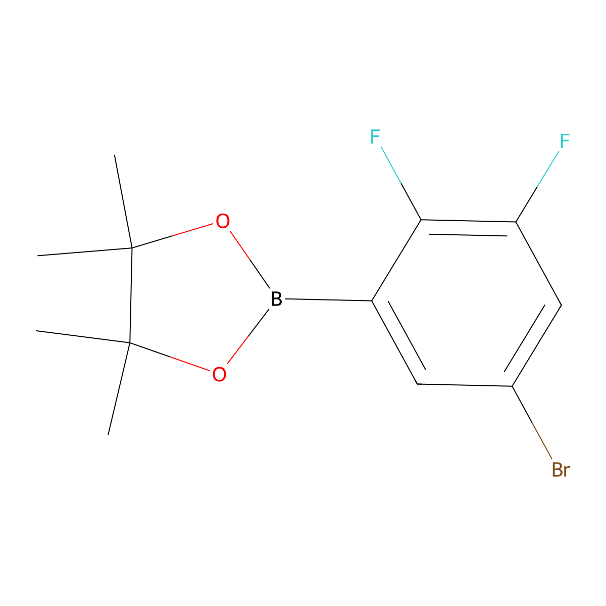 2-(5-Bromo-2,3-difluorophenyl)-4,4,5,5-tetramethyl-1,3,2-dioxaborolane molecular structure, CAS 1073339-12-4