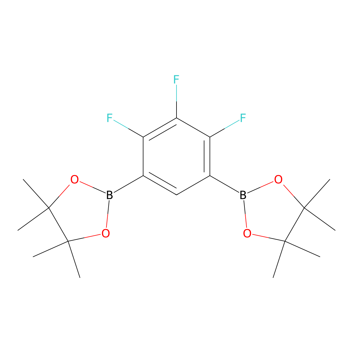 2,2'-(4,5,6-Trifluoro-1,3-phenylene)bis(4,4,5,5-tetramethyl-1,3,2-dioxaborolane) molecular structure, CAS 1073339-14-6